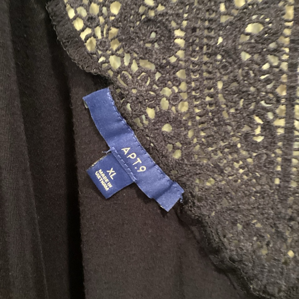 Apt. 9 Black Lace Detail sweater